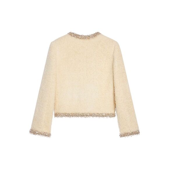 Celine Women Chelsea Jacket Embroidered In Natté Silk - Picture 2 of 2